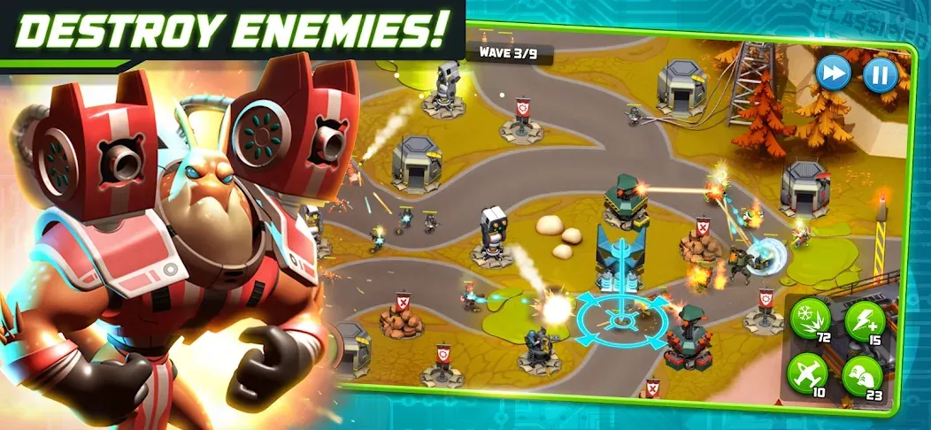 Alien Creeps - Tower Defense (Эйлиен Крипс ТД) [МОД Mega Pack] APK Android Screenshot 2