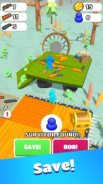 Zombie Raft (Зомби Рафт) [МОД Mega Pack] APK Android Screenshot 4