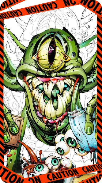 Dark Fantasy Coloring Games [МОД Бесконечные монеты] APK Android Screenshot 2