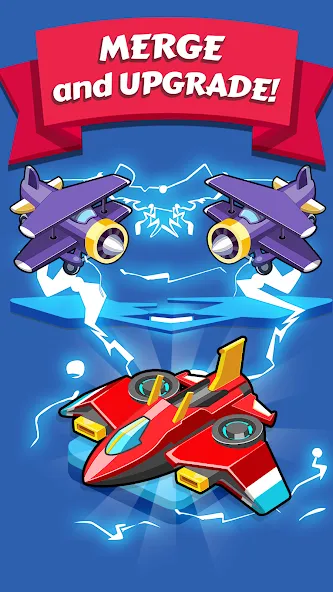 Merge Planes Idle Plane Game (Мерж Плейнс Импайр) [МОД Меню] APK Android Screenshot 2