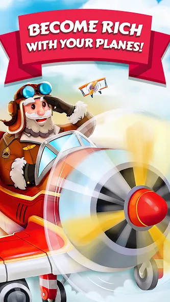 Merge Planes Idle Plane Game (Мерж Плейнс Импайр) [МОД Меню] APK Android Screenshot 3