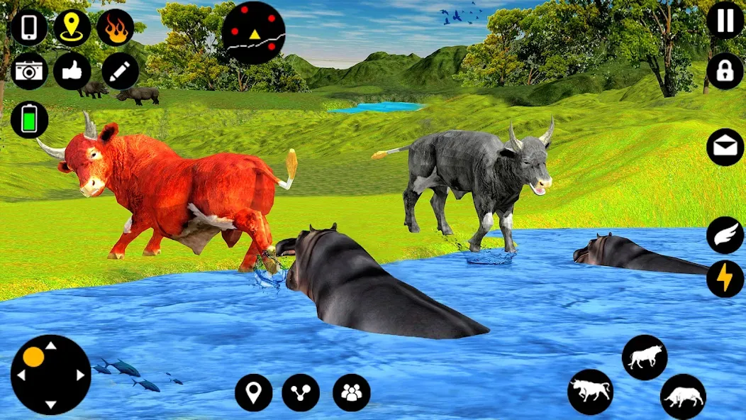 Angry Bull Attack Fight Games (Ангри Булл Атак Файт Геймс) [МОД Premium] APK Android Screenshot 4