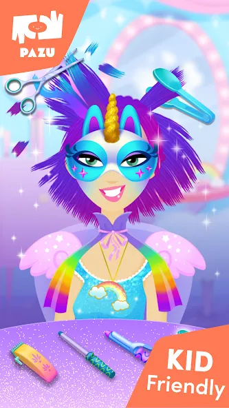 Girls Hair Salon Unicorn [МОД Все открыто] APK Android Screenshot 3