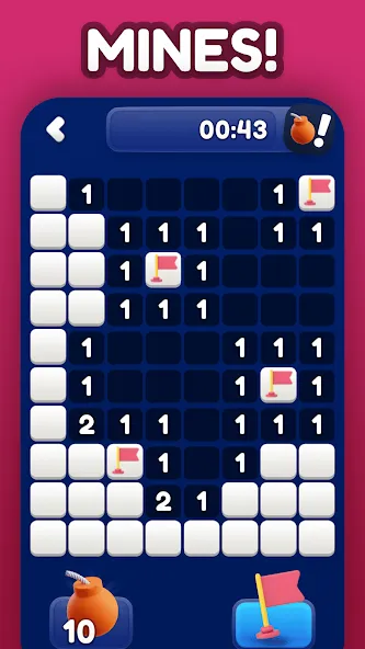 Minesweeper Bomb Mines Game (Майнсвипер разблокирует уровни Марка) [МОД Меню] APK Android Screenshot 1