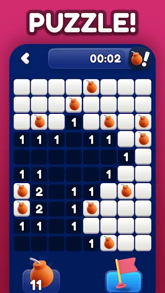 Minesweeper Bomb Mines Game (Майнсвипер разблокирует уровни Марка) [МОД Меню] APK Android Screenshot 2