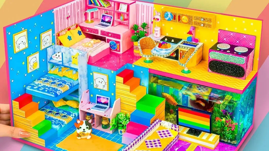 Girl Doll House Design Games (Дизайнерские игры для девочек Домик для кукол) [МОД Все открыто] APK Android Screenshot 1