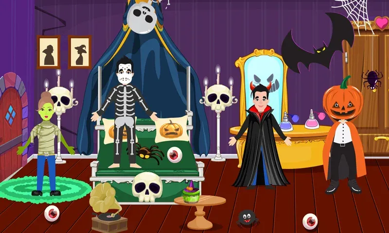 Pretend Play Halloween Party (Претендуй на Хэллоуинскую вечеринку) [МОД Mega Pack] APK Android Screenshot 3
