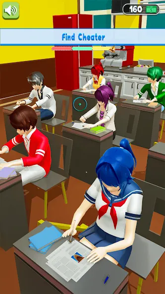 Anime School Teacher Simulator [МОД Много денег] APK Android Screenshot 4