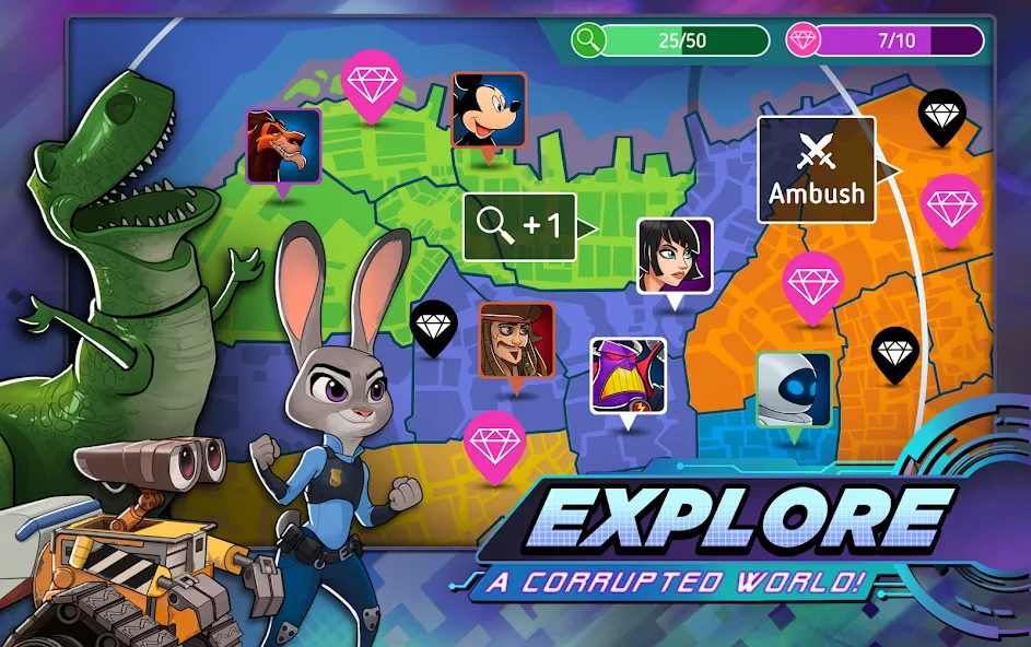 Disney Heroes: Battle Mode (Дисней Хироус) [МОД Все открыто] APK Android Screenshot 5
