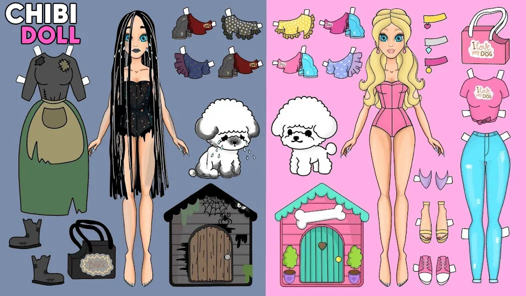 Chibi Dolls Dress Up Games (Чиби Куклы Игра в Одевание) [МОД Unlocked] APK Android Screenshot 5