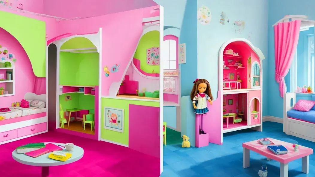 Doll House Design: Girl Games (Долл Хаус Дизайн) [МОД Все открыто] APK Android Screenshot 1