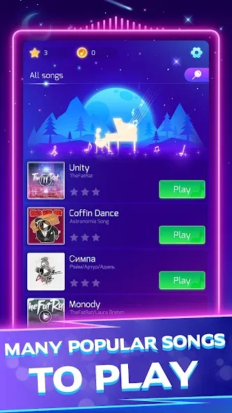 Piano Star (Пиано Стар) [МОД Бесконечные монеты] APK Android Screenshot 1