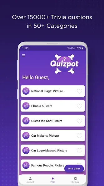 QuizPot: Group GK Quiz Trivia (КвизПот) [МОД Меню] APK Android Screenshot 2