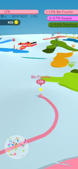 Paper.io 4 [МОД Много денег] APK Android Screenshot 5