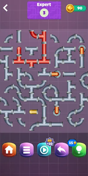 Pipe Puzzle Connect (Пайп Пазл Коннект) [МОД Много денег] APK Android Screenshot 1