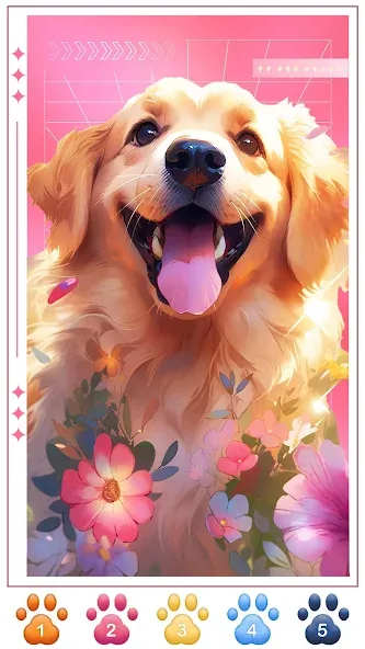 Dog Coloring, Color by number [МОД Все открыто] APK Android Screenshot 3