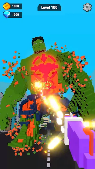 Pixel Shooting: Craft Demolish (Пиксельное стрелялка) [МОД Много денег] APK Android Screenshot 1