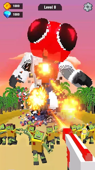 Pixel Shooting: Craft Demolish (Пиксельное стрелялка) [МОД Много денег] APK Android Screenshot 2