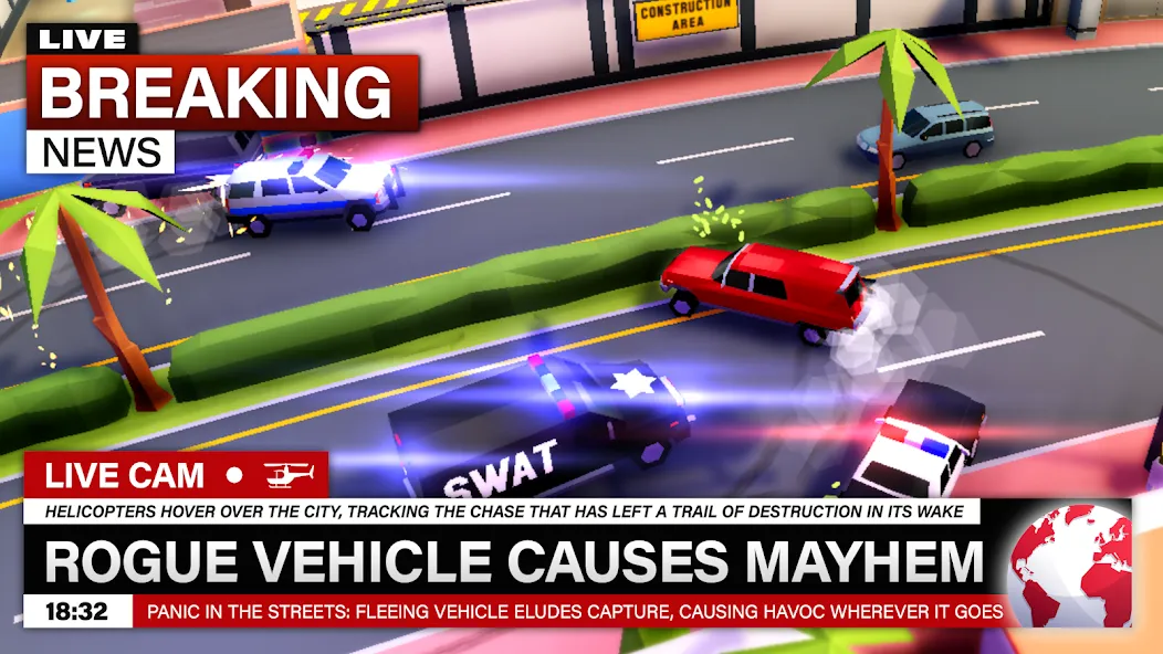 Reckless Getaway 2: Car Chase (Реклесс Гетавей 2) [МОД Бесконечные монеты] APK Android Screenshot 1