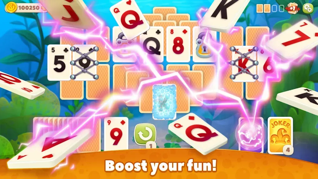 Undersea Solitaire Tripeaks (Андерси Солитэр Трипикс) [МОД Меню] APK Android Screenshot 4