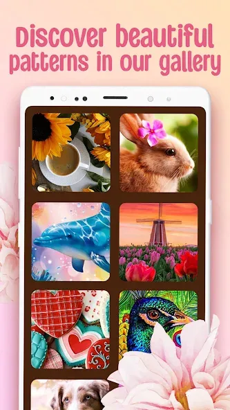 Cross-Stitch: Coloring Book (Кросс) [МОД Бесконечные монеты] APK Android Screenshot 4