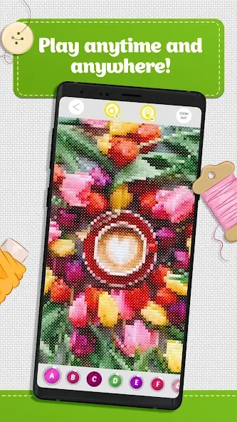 Cross Stitch Coloring Art (Кроссстич окрашивание искусства) [МОД Premium] APK Android Screenshot 5