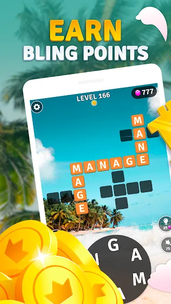 Word Breeze - Earn Bitcoin (Уорд Бриз) [МОД Unlocked] APK Android Screenshot 1