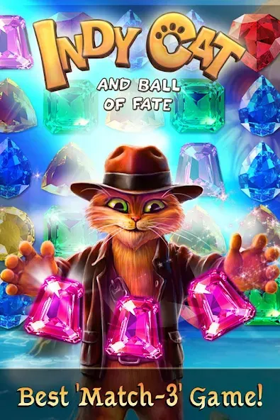 Indy Cat: Match 3 Adventure [МОД Много денег] APK Android Screenshot 1