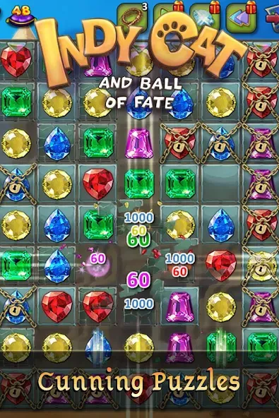 Indy Cat: Match 3 Adventure [МОД Много денег] APK Android Screenshot 4