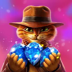 Indy Cat: Match 3 Adventure [МОД Много денег] APK Android