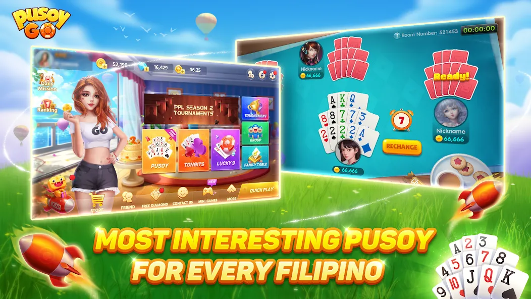 Pusoy Go-Competitive 13 Cards (Пусой Го) [МОД Меню] APK Android Screenshot 2