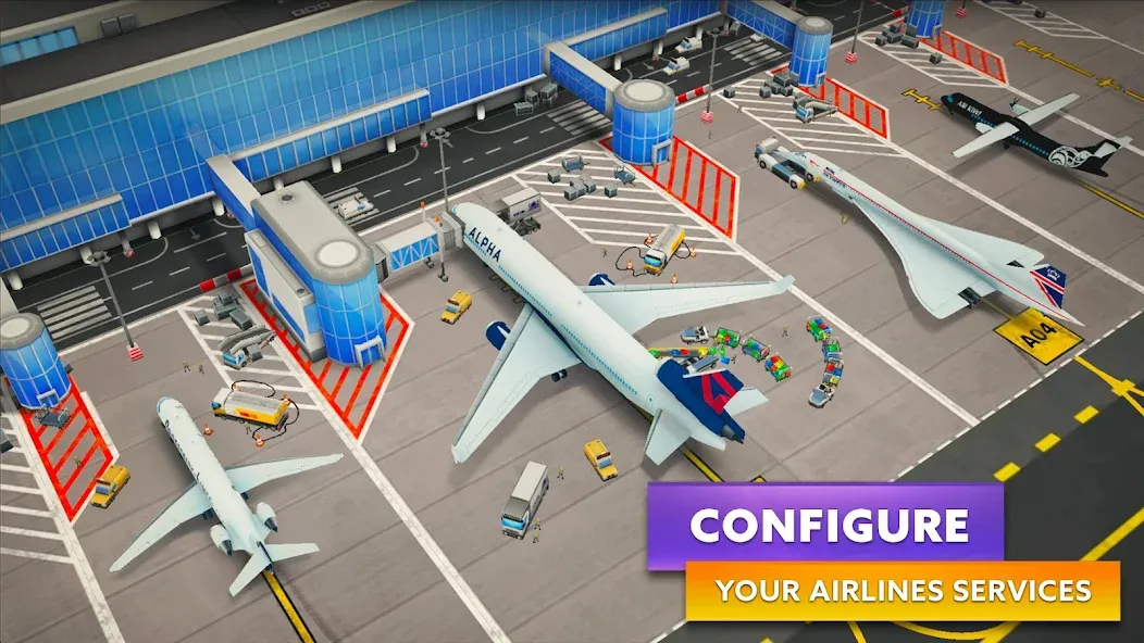 Airport Simulator: Tycoon Inc. (Эйрпорт Симулятор) [МОД Много денег] APK Android Screenshot 3