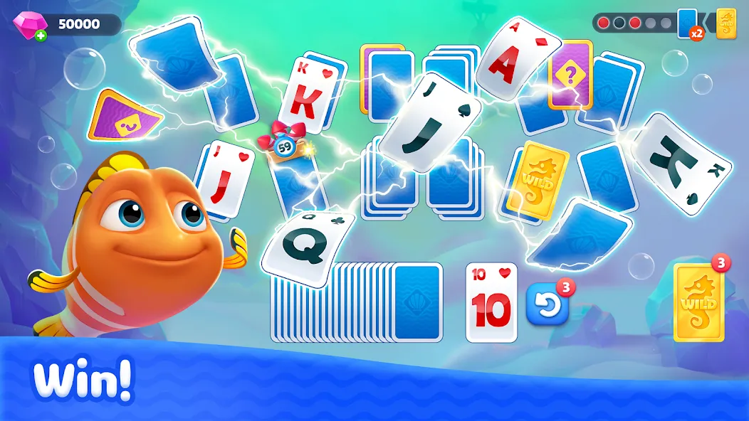 Fishdom Solitaire (Фишдом Солитер) [МОД Все открыто] APK Android Screenshot 3