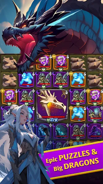 Friends & Dragons - Puzzle RPG [МОД Меню] APK Android Screenshot 2
