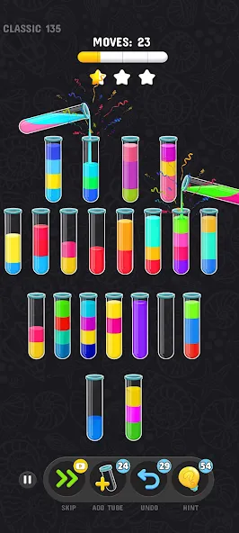 Color Water Sort Puzzle Games (Цветные игры сортировки воды) [МОД Много денег] APK Android Screenshot 3