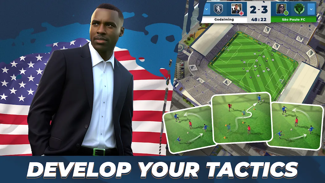 Soccer - Matchday Manager 24 (Матчдей Футбольный Менеджер 2023) [МОД Unlocked] APK Android Screenshot 2