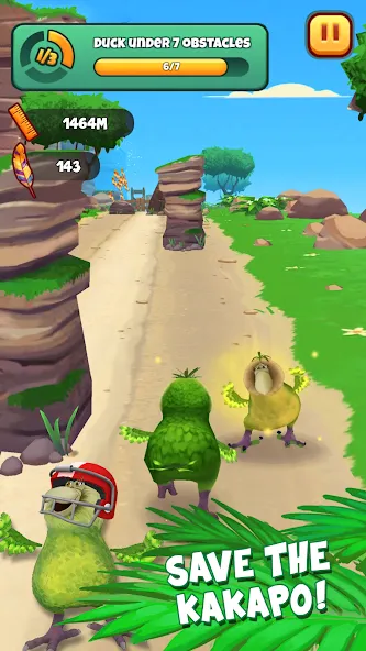 Kakapo Run: Animal Rescue Game (Какапо Ран) [МОД Unlocked] APK Android Screenshot 3