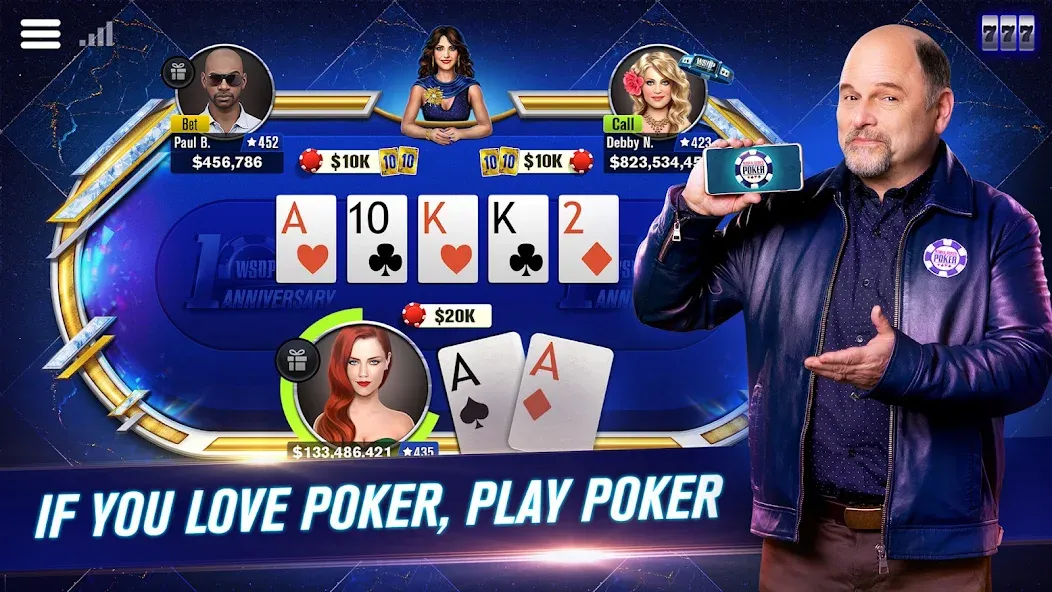 WSOP Poker: Texas Holdem Game (ВСОП Покер) [МОД Mega Pack] APK Android Screenshot 1