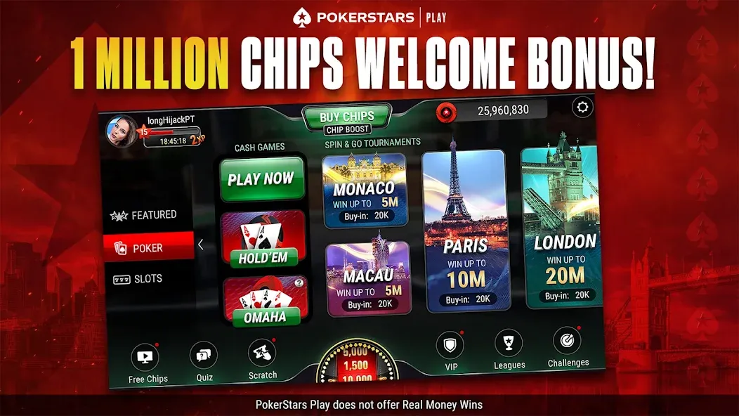 PokerStars Play: Texas Hold'em (ПокерСтарс Плей) [МОД Все открыто] APK Android Screenshot 4