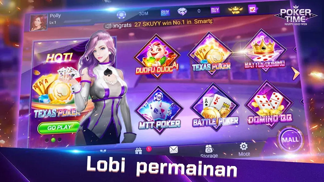 Poker Time- Pulsa Texas Holdem (Покер Тайм) [МОД Много денег] APK Android Screenshot 4