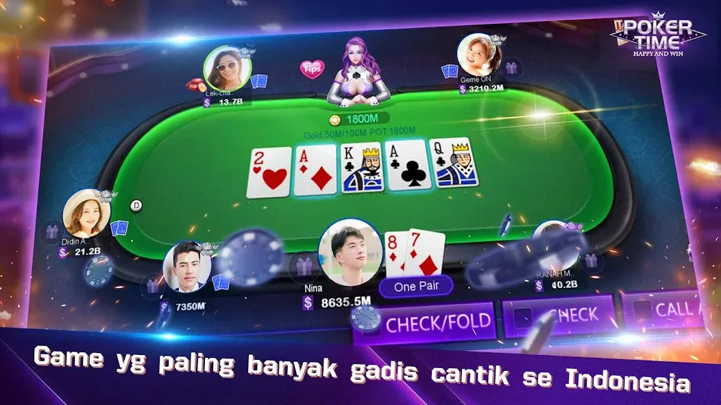 Poker Time- Pulsa Texas Holdem (Покер Тайм) [МОД Много денег] APK Android Screenshot 5