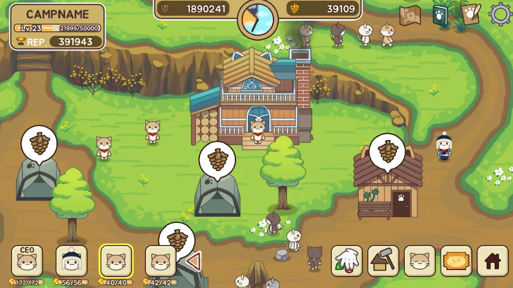 Cat Forest - Healing Camp [МОД Меню] APK Android Screenshot 2