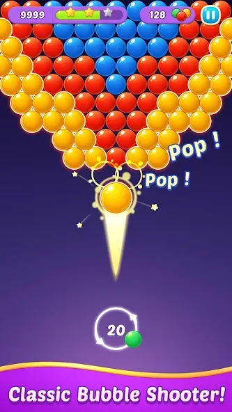 Bubble Shooter Gem Puzzle Pop (Бабл Шутер Драгоценный камень) [МОД Mega Pack] APK Android Screenshot 1