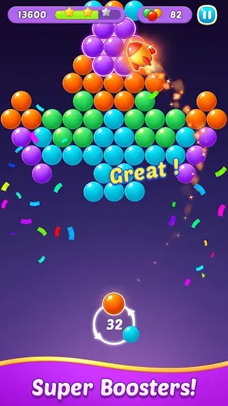 Bubble Shooter Gem Puzzle Pop (Бабл Шутер Драгоценный камень) [МОД Mega Pack] APK Android Screenshot 2