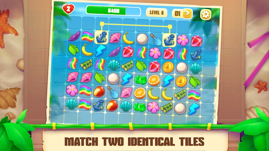 Onet Paradise: connect 2 tiles (Онет Парадайз) [МОД Mega Pack] APK Android Screenshot 2