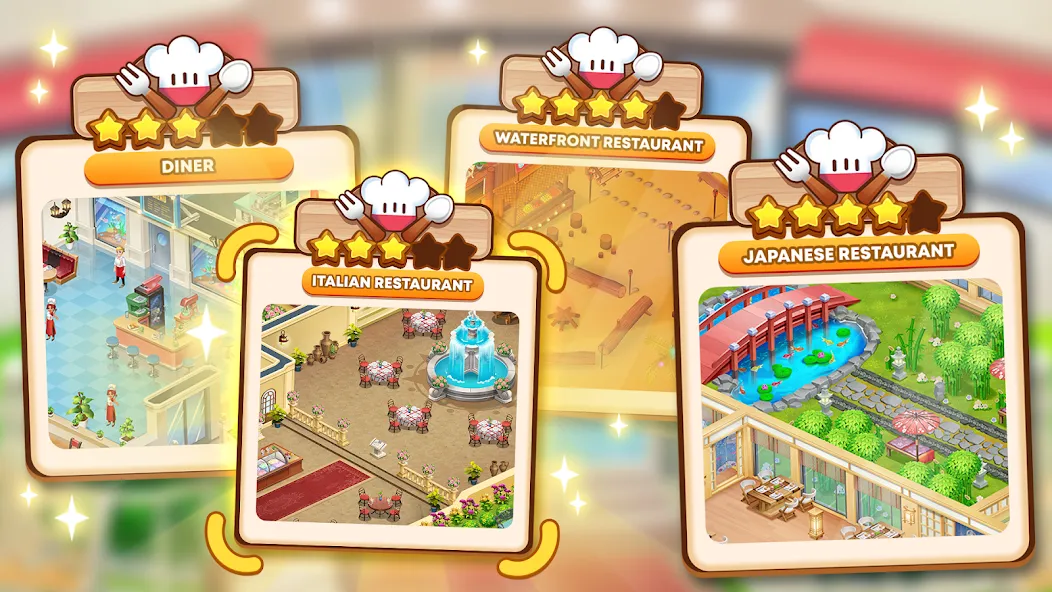 Merge Restaurant: Makeover (Мерж Ресторан) [МОД Все открыто] APK Android Screenshot 2