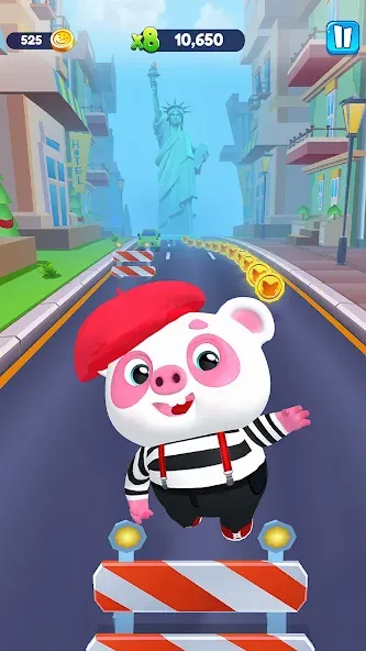 Piggy Panda Run: Fun Game [МОД Unlocked] APK Android Screenshot 2