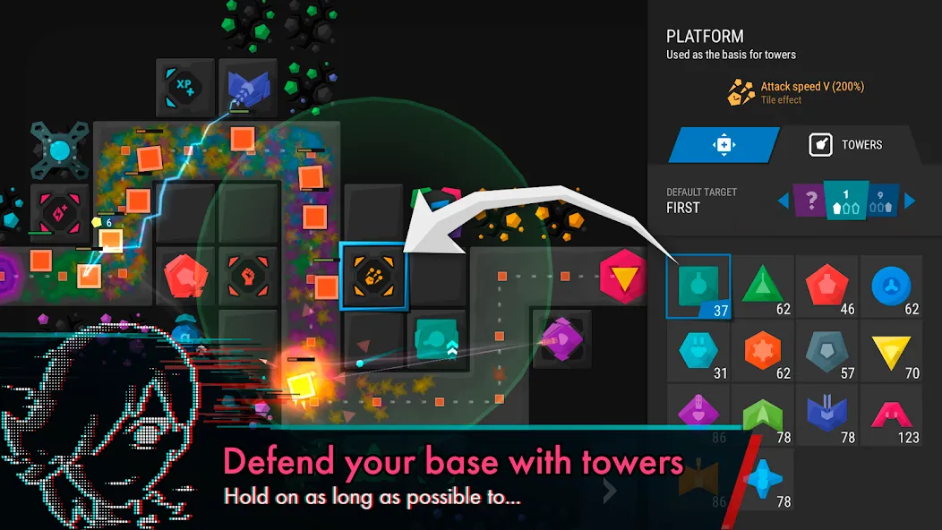 Infinitode 2 - Tower Defense (Инфинитод 2) [МОД Premium] APK Android Screenshot 1