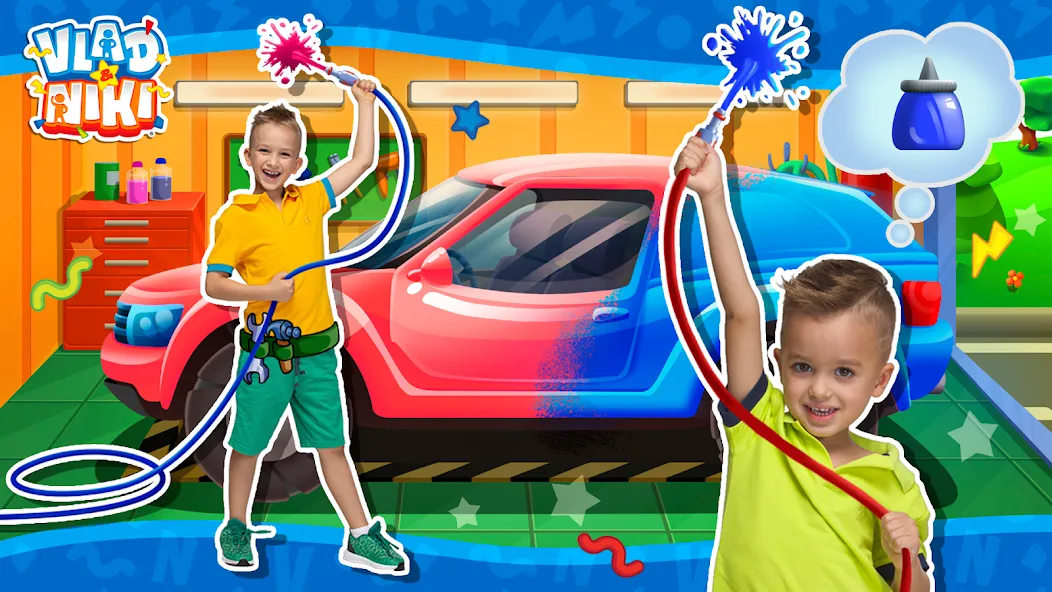 Vlad and Niki: Car Service [МОД Mega Pack] APK Android Screenshot 1