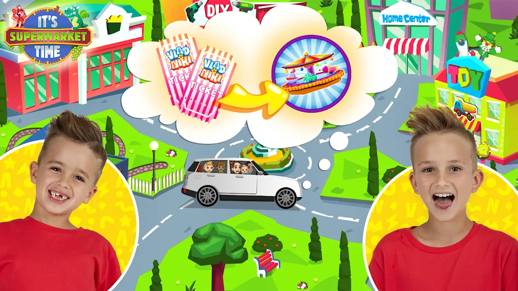 Vlad & Niki Supermarket game [МОД Много денег] APK Android Screenshot 1